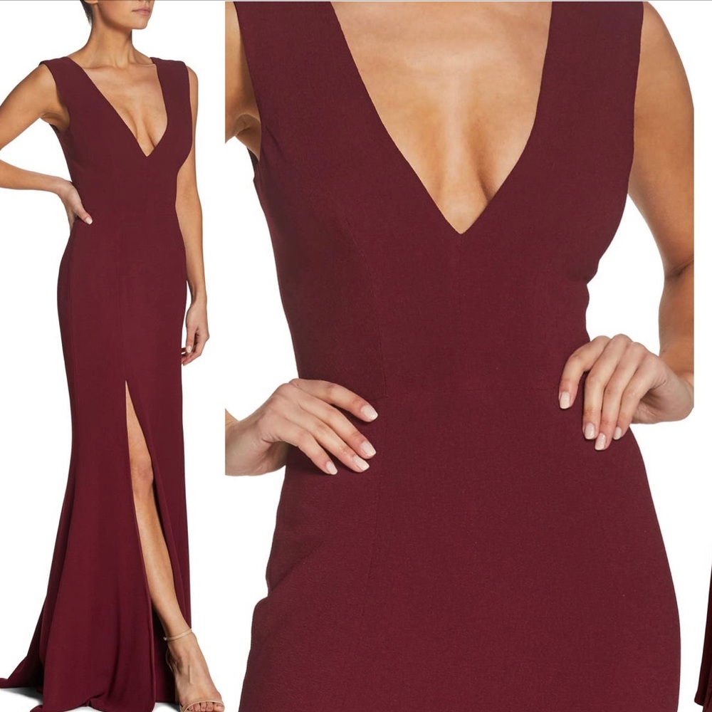 Dress the population Sandra burgundy bridesmaid dress